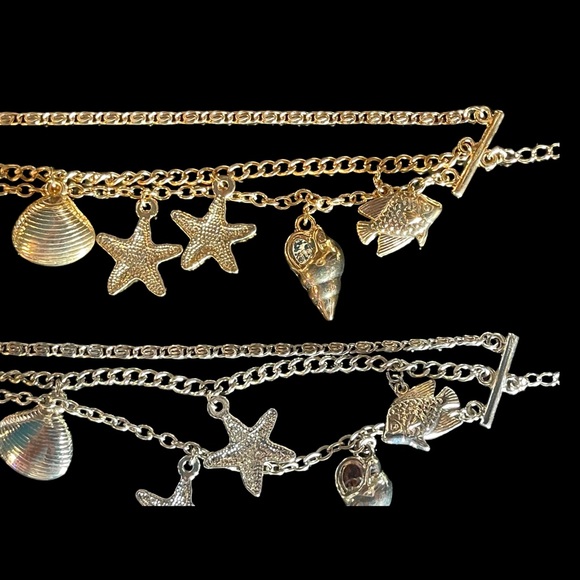 Sea Life Layered Charm Bracelet - Picture 6 of 8